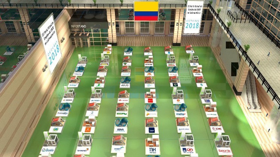 Empresas participantes en la Feria de Empleo en Colombia.