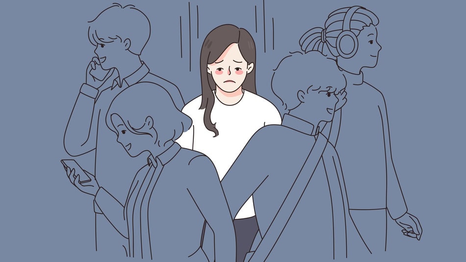 Ilustración concepto de exclusión social
