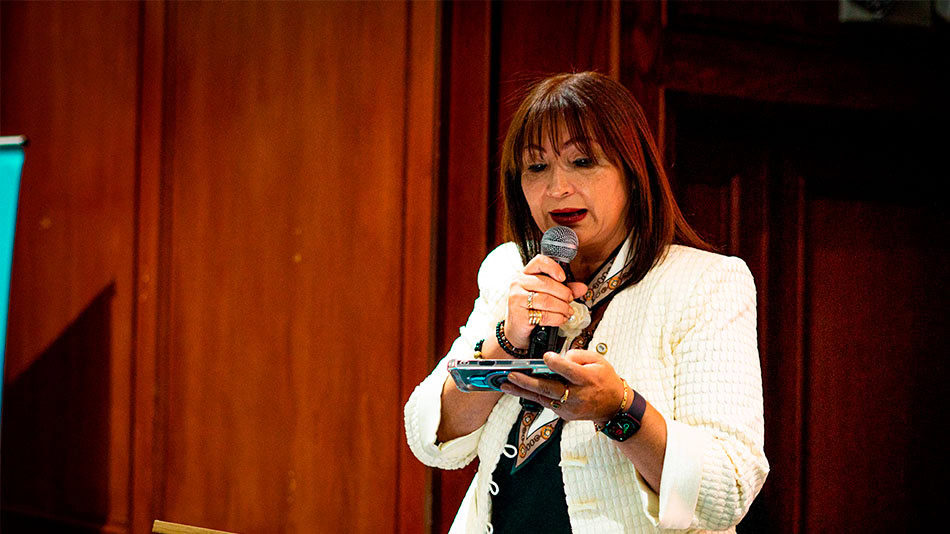 Dra. Flor Nancy Díaz, rectora de Fundación Universitaria Internacional de La Rioja. 