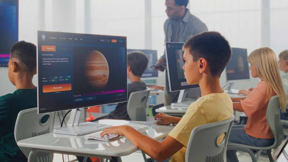 Alumnos, en una clase.