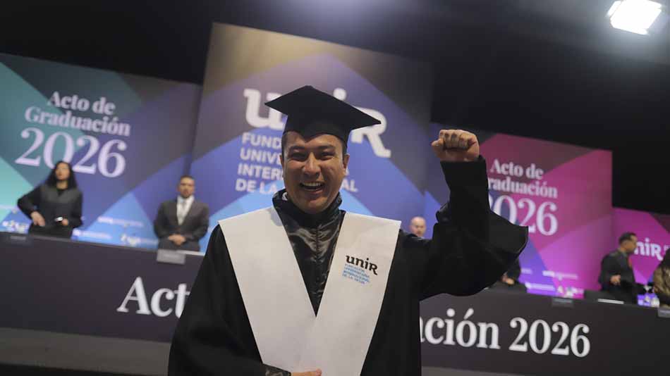Toda la alegría de un egresado.